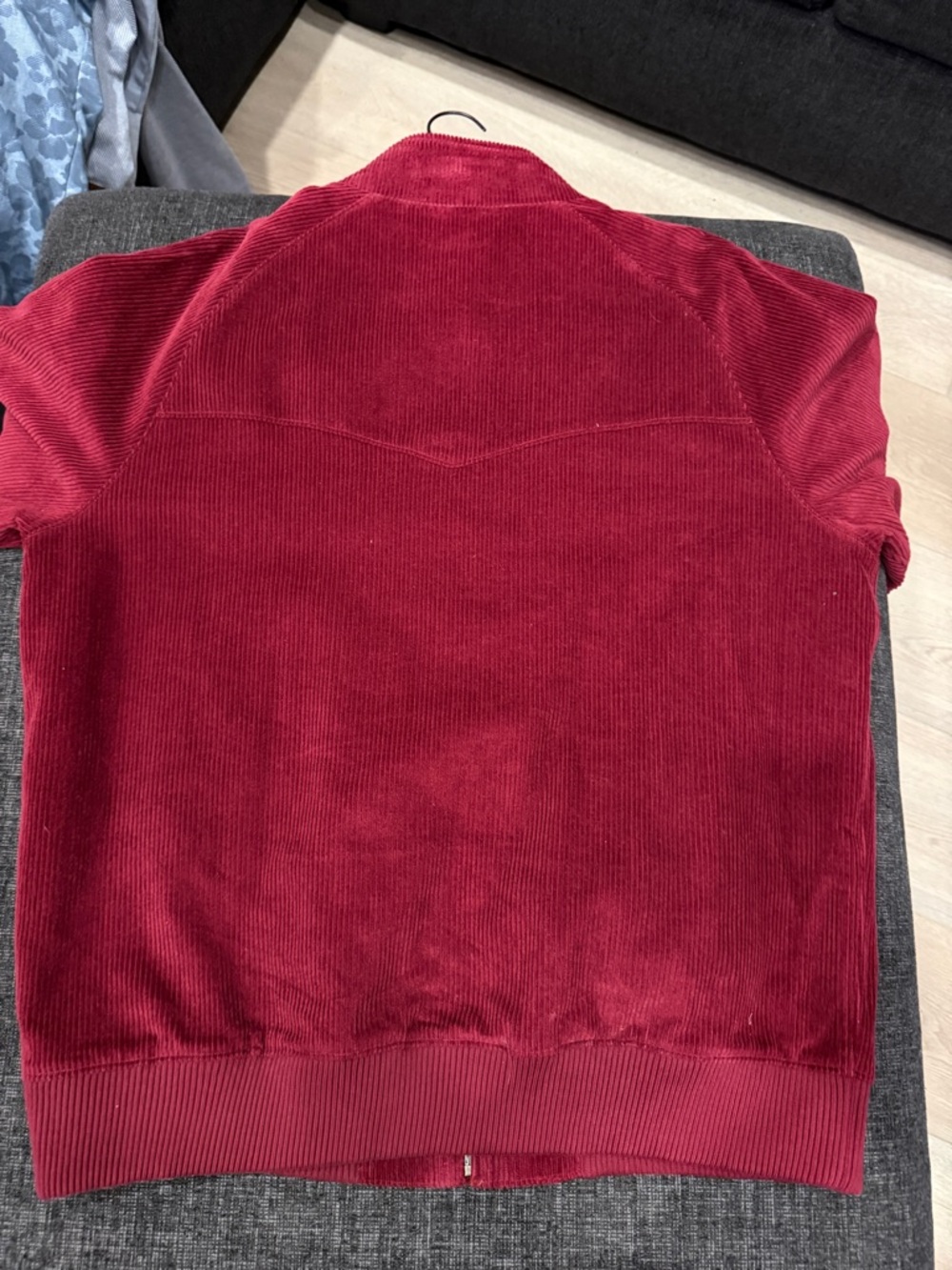 Maroon Corduroy Bomber Jacket - Picture 5 of 5